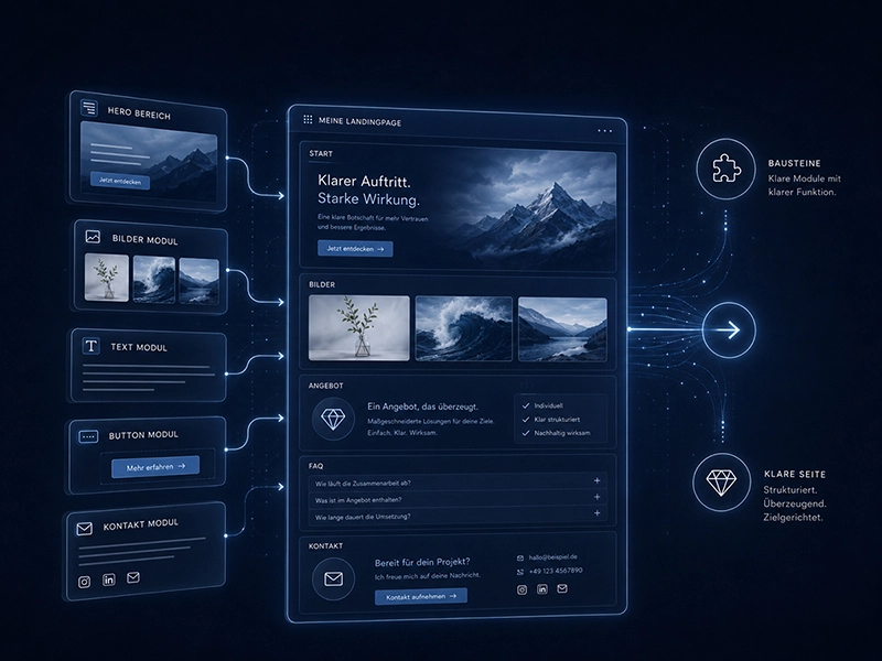 Landingpage Aufbau